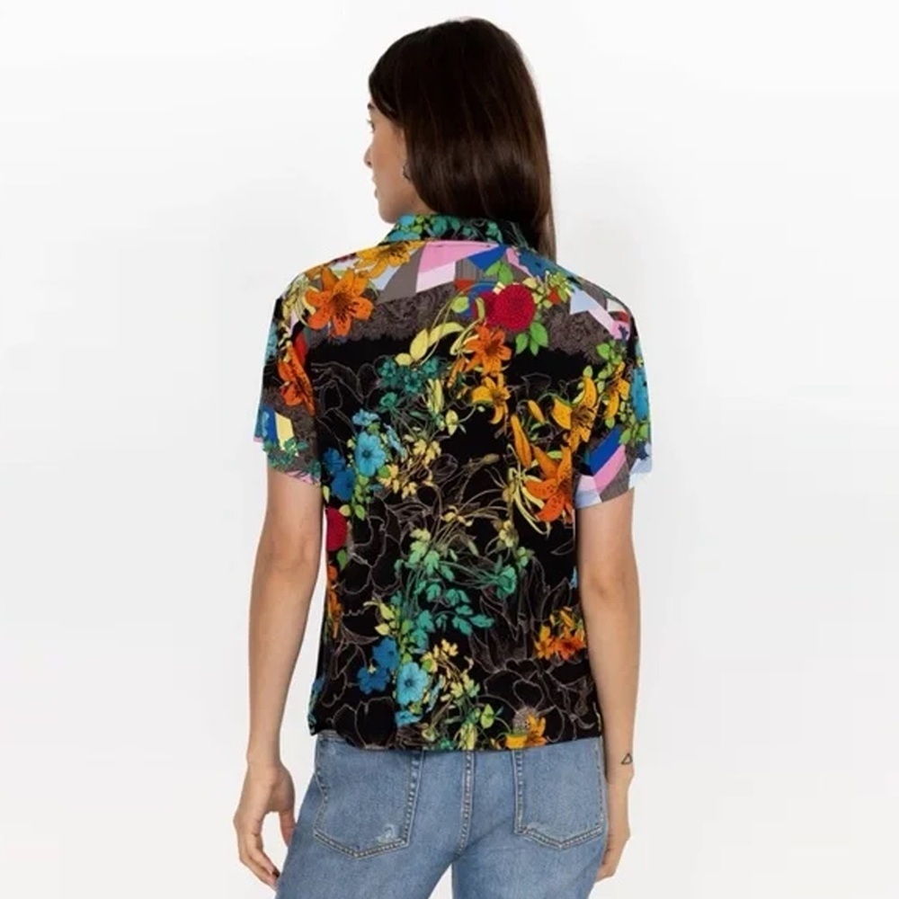 Johnny Was - Nero Sequence Short Sleeve Polo Tee - Picture 2 of 11